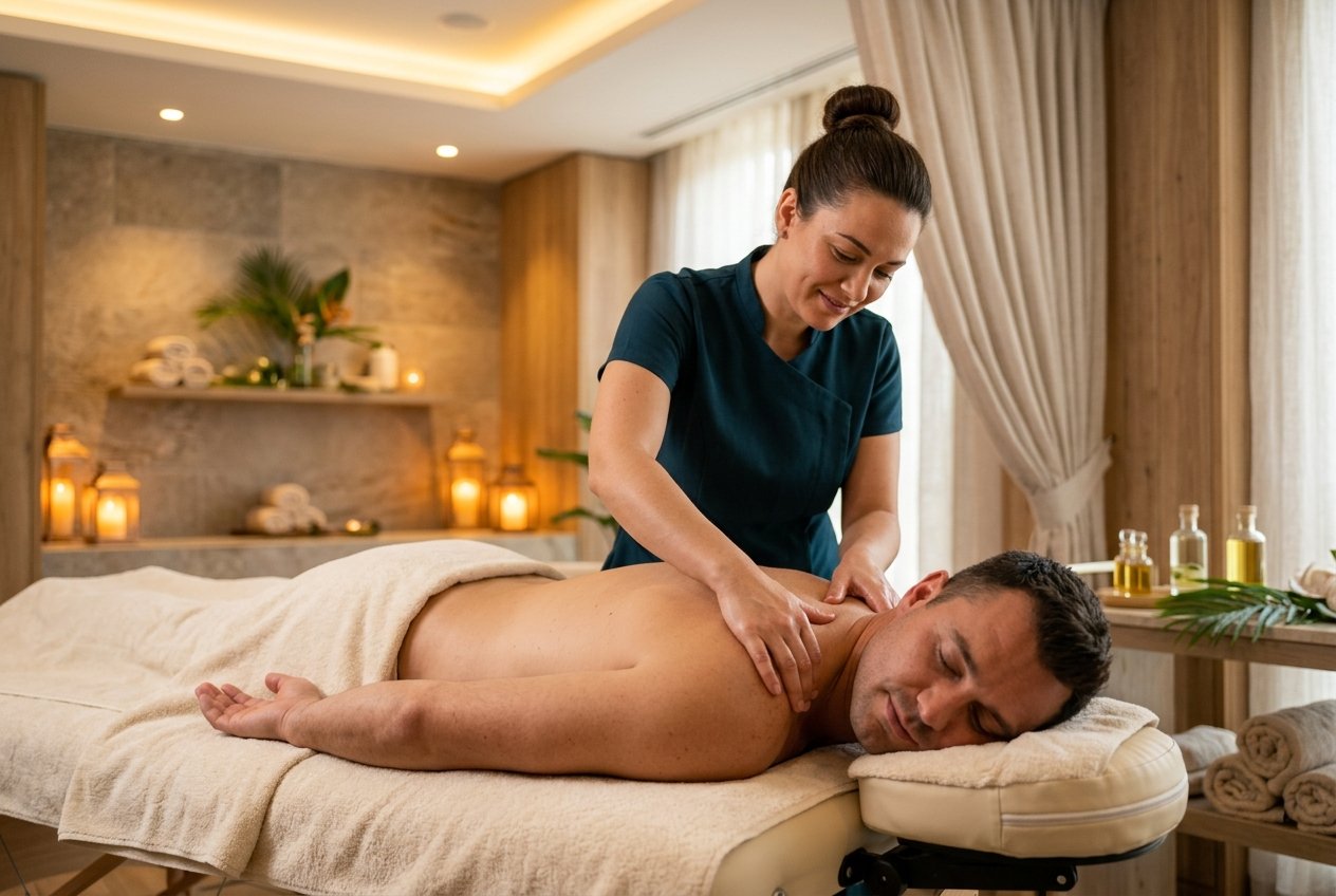 Back and Shoulder Hot Stone Massage